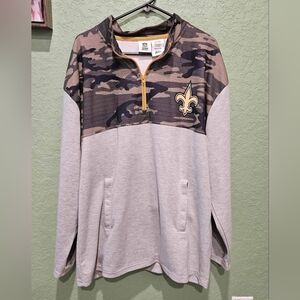 New Orleans Saints NFL Pullover Quarter Zipper Size XXL
